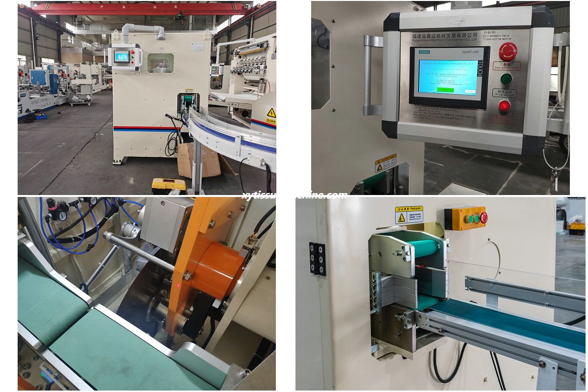 تفاصيل آلة قطع مناديل الوجه