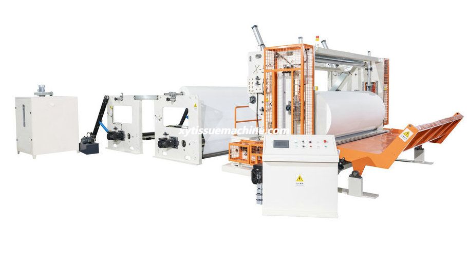 XY-XX-A آلة قطع لفة المناديل الورقية الكبيرة الأوتوماتيكية عالية السرعة1